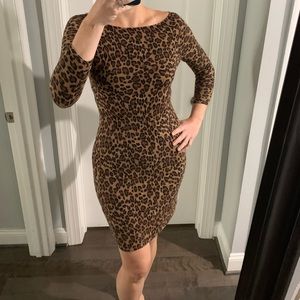 Leopard Sweater Dress